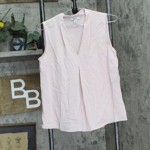 Bar III Tops - Bar III Women's Sleeveless Pleat V-Neck Top 10717600 Rosebud Pink M